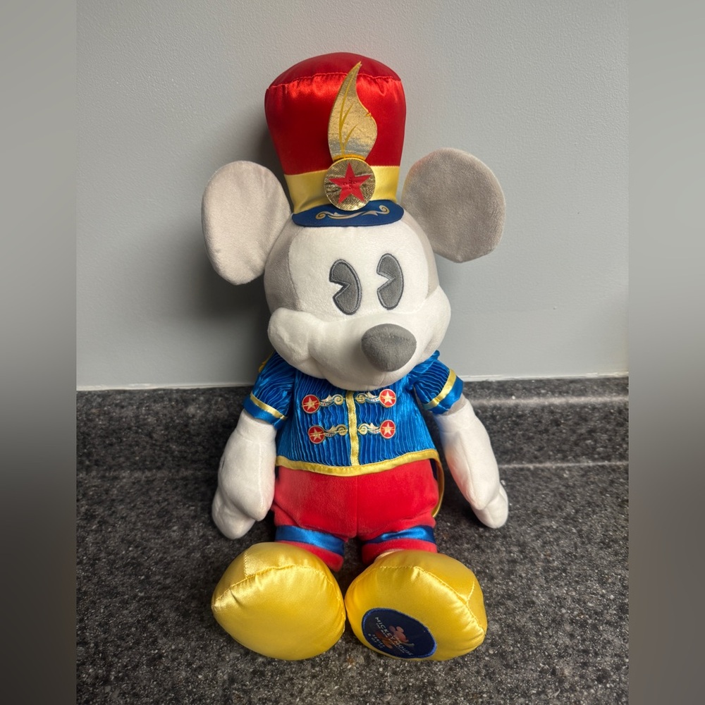 Mickey Mouse 50th Anniversary Plush Toy in Red and Blue Outfit